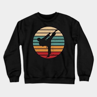 Karate Kick Retro Sun Karate Fighter Crewneck Sweatshirt